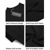 COOFANDY Mens Mock Turtleneck Pullover Sweater Short Sleeve Black Knitted Tops Basic Slim Fit Undershirt Large