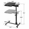 Laptop Desk Over Sofa Bed Notebook Table Stand Angle Height Adjustable Rolling