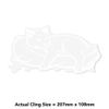 Medium 210mm 'Persian Cat' Clear Static Window Cling Sticker/Decal (White) (WC00104227)