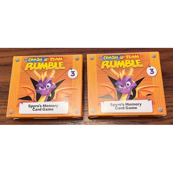 2023 McDONALD'S HAPPY MEAL TOY CRASH TEAM RUMBLE #3 SPYRO'S MEMORY CARD GAME-NIB