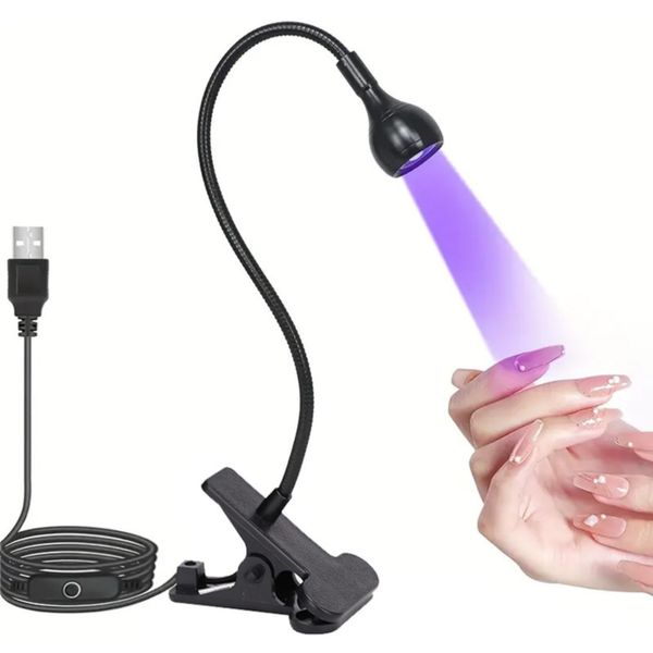 UV Nail Light, Gel Nail Light, 360° Adjustable, UV Light, Resin, Light Professional, Mini Curing Light, Compatible with All Gels