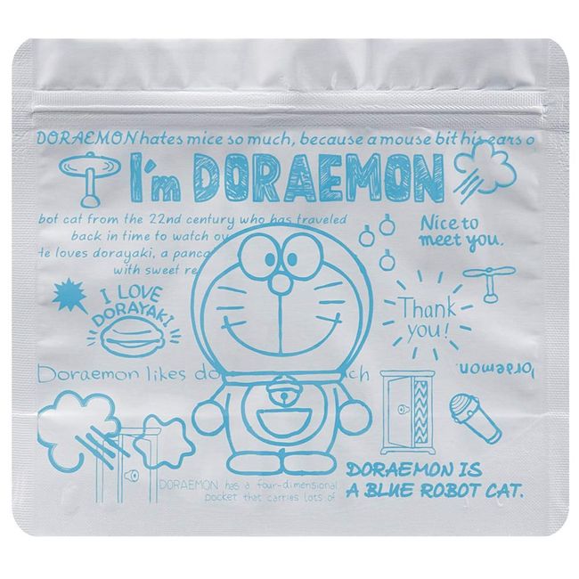 Skater CAF1 I'm Doraemon Secret Tool Sanrio Aluminum Zipper Storage Bag with Zipper