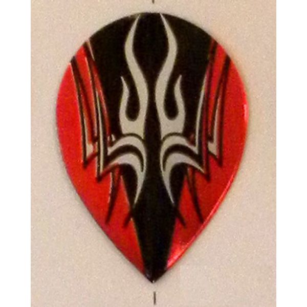 3 Sets #3588 AmeriThon Red On Black Tribal Dart Flights