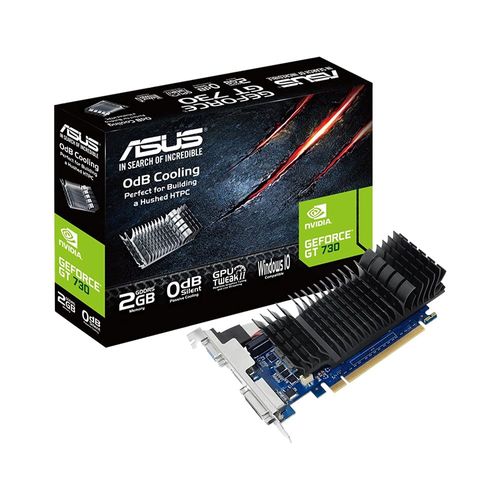 ASUSTek NVIDIA GeForce GT 730 / 2GB GDDR5 / HDMI 2.0b / HDMI 1.4a / Fanless Design / 2slot / GPU Tweak II / GT730-SL-2GD5-BRK