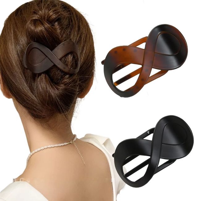 Haarklammer Mittelgroß Französisch Haarklammern Set Haarspangen Damen Groß Dickes Haar-accessoire Für Frauen Mädchen（Schwarz,Schildpatt）