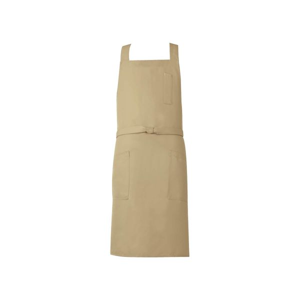 KOEI MX90 Men's X-Shaped Chest Apron, Length 35.4 inches (90 cm), Flame Retardant, Anti-Static, Glossy, Flame Resistant, Wrinkle Resistant, Looks Neat Back (Beige)