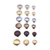 Infinity Decor Mushroom Shape Round Knobs - Solid Brass Pull Handles for Kitchen Cabinet Door Furniture (25mm, Satin Chrome)
