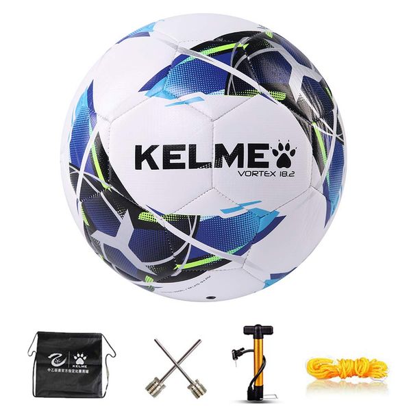 KELME Soccer Ball #4 Ball 5 Adult Match Ball Abrasion Resistant (9886130 Blue, No. 4)