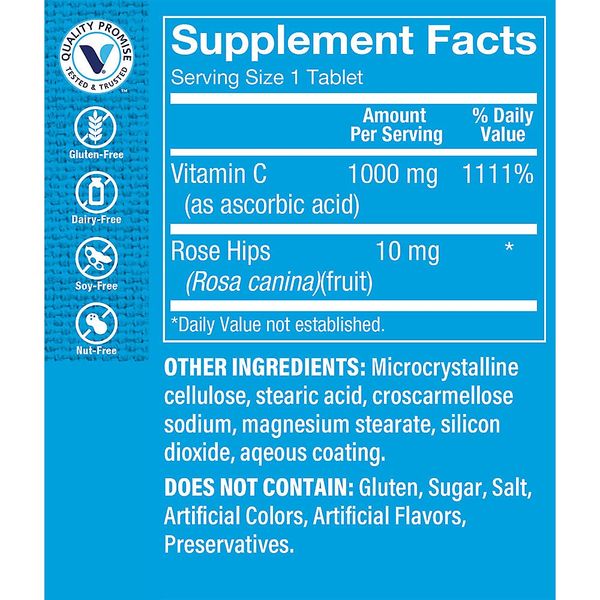 C-1000 with Rose HIPS 600 Tablets by The Vitamin Shoppe