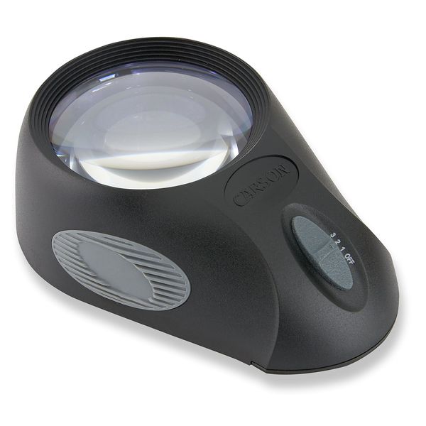 Carson LumiLoupe Ultra 5x LED Lighted Stand Loupe Magnifier with 3 Brightness Settings (LL-88)