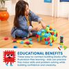 Battat- Bristle Blocks- STEM Interlocking Building Blocks- 112 pc Playset- Developmental Toys for Toddlers & Kid- Basic Builder Set- 2 Years +