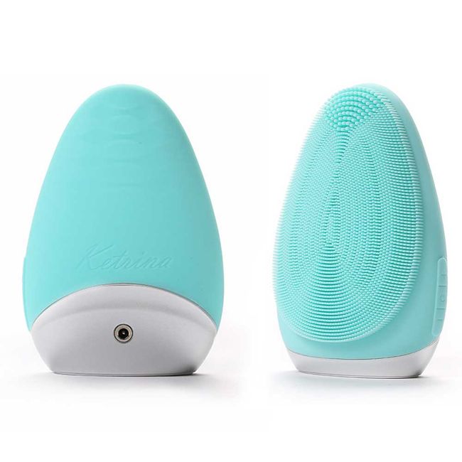 Facial Cleansing Brush Electric Silicone Waterproof Facial Cleansing Device Foaming Facial Cleanser Foaming Net Green