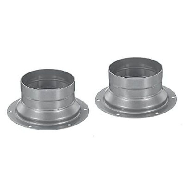 Duct Connector Flange, 2 Pack Metal Fitting Straight Pipe Flange Round 3 Inch