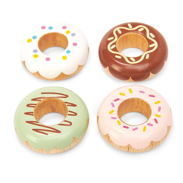 Le Toy Van Wooden Pretend Play Doughnuts Set Role Play Tea Party Toy