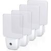 DEWENWILS 4 Pack Plug-in LED Night Light with Light Sensor Nightlight Hallway 