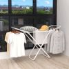 Laundry Drying Rack with Gullwings White Metal Air Dry Folding Stand