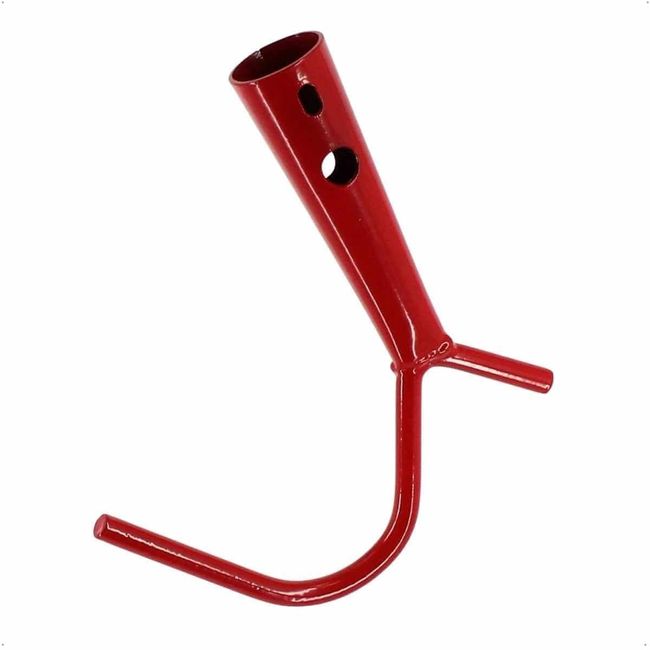 Rekord Obstschüttelhaken (Stahl mit roter Pulverbeschichtung), Gesamtlänge: 17 cm, Durchmesser Dülle: 28 mm, Baumhaken, Obsthaken, Erntehaken, Obst-Pflückhilfe