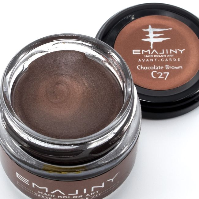 [Official] EMAJINY Chocolate Brown C27 EMAJINY Chocolate Brown Hair Color Wax Dark Brown 36g [Made in Japan] [Unscented] Hair Wax Hair Wax Brown Hair Color Hair Dye One Day Only Self Inner Color Stylish Coloring Low Light One Point