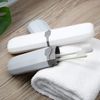 SUPVOX Portable Toothbrush Case Box Travel Capsule Oran Denture Care Container Travel Women Men 2pcs Black and Blue