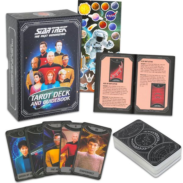 Paramount Star Trek Tarot Card Gift Set - Bundle with Star Trek: The Next Generation Tarot Deck and Guidebook Plus More | Star Trek Gifts for Women, Men