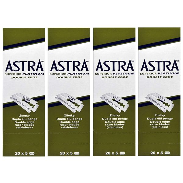 Astra Superior Platinum Double Edge Razor Blades | 400 Blades