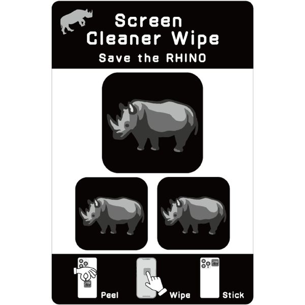 LCD Screen Cleaner [For Smartphones, Monitors, Tablets, Glasses, etc. (Reusable Sticker Type)] (L)