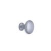 Infinity Decor Mushroom Shape Round Knobs - Solid Brass Pull Handles for Kitchen Cabinet Door Furniture (25mm, Satin Chrome)