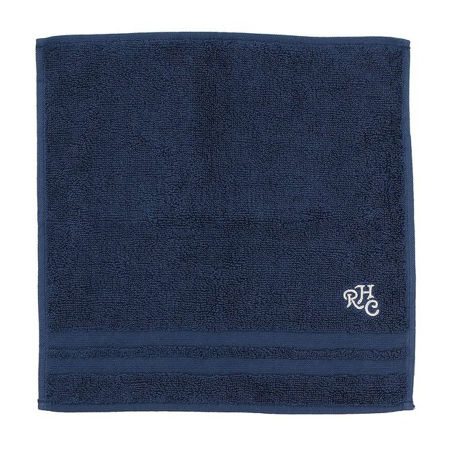 RHC Ron Herman Cafe Towel, Handkerchief, Gift Box Included, Mini Towel, Set of 2 (Navy x White)