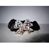 Bow shaped hair tie pony tail holder scrunchie with crystals