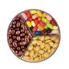Triple Candy Machine Polystyrene 360 Degree Dispensing 3 Compartments Red
