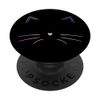 Regenbogen Katzengesicht Katze Schwarz PopSockets Klebender PopGrip