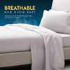 NIGHTZONE Plain Thermal Flannelette Flat Sheets 100% Brushed Cotton (White, Super King)