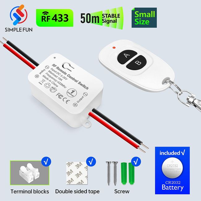 RF Wireless Remote Controller Mini Dimmer Turn your custom RC LED Lights  on/off