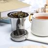 Stainless Steel Tea Infuser with Lid and Tea Spoon Folding Handle Design