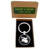 Bassin and Brown Mens Drum Kit Key Ring - Black/White
