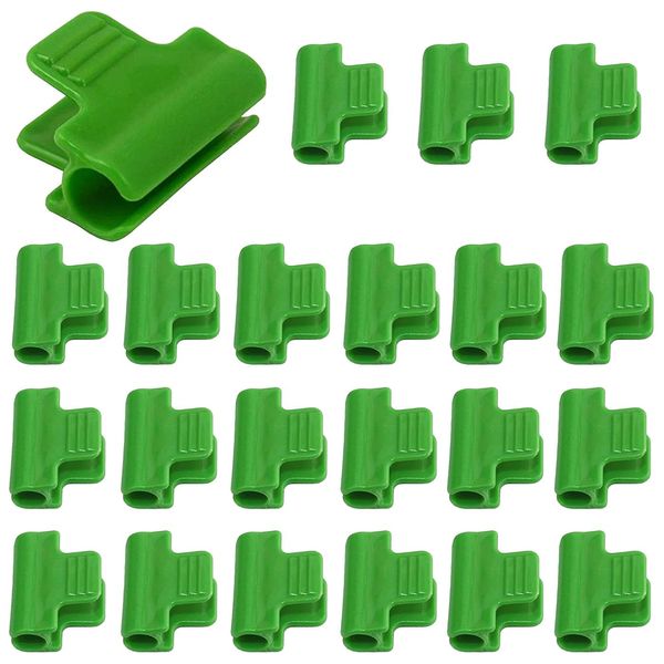 20Pcs Pipe Clamps Plant Stakes Greenhouse Hoops Film Garden Support Frame Grow Row Plant Cover Netting Tunnel Hoop Clips (11mm)