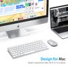 OMOTON Bluetooth Keyboard for Mac, Compact Wireless Keyboard Compatible with MacBook Pro/Air, iMac, iMac Pro, Mac Mini, Mac Pro Laptop and PC (Silver)