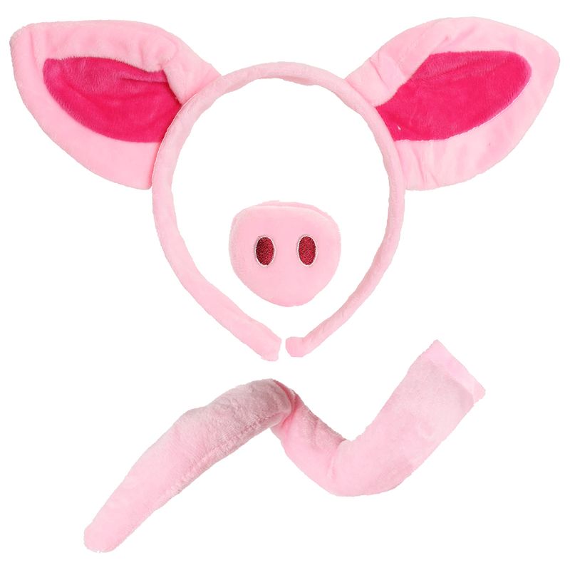I LOVE FANCY DRESS Pig Costume Accessory Kit - Pink Ears on Headband ...