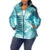 white mark Women's Plus Size Metallic Zip Up Puffer Coat