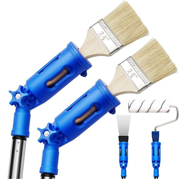 2 Pcs Paint Brush Extender Multi-Angle Paint Edger Tool for Walls Extension P...