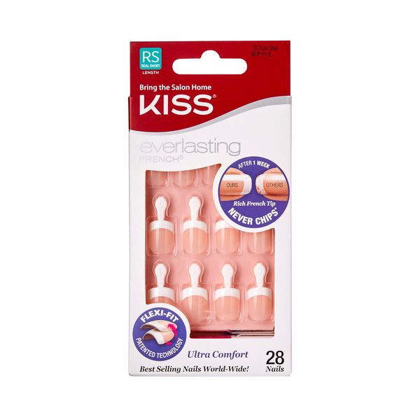 Kiss Products, Inc. Kiss Everlasting French 28 Piece Nail Kit, Endless