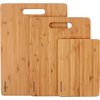 Ultimate Bamboo Cutting Boards for Kitchen - Set of 3 Sizes for All Prep Needs