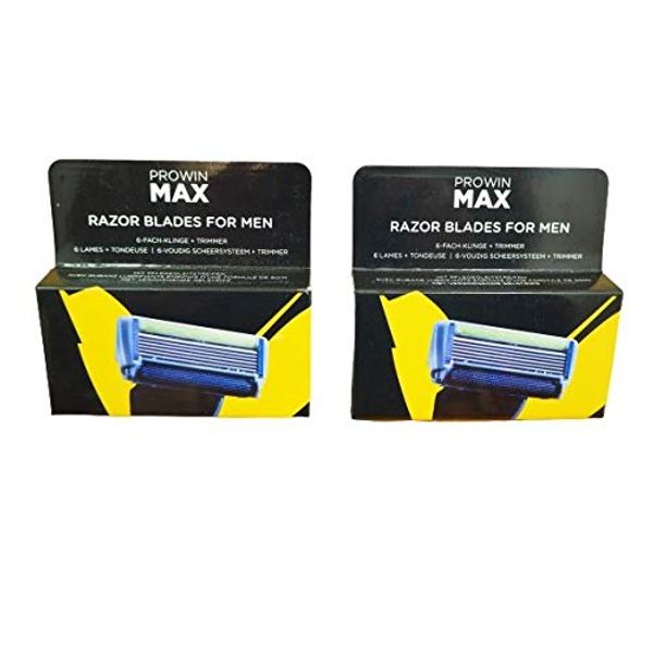 PROWIN Max Razor Blades for Men, Pack of 3, Double Pack