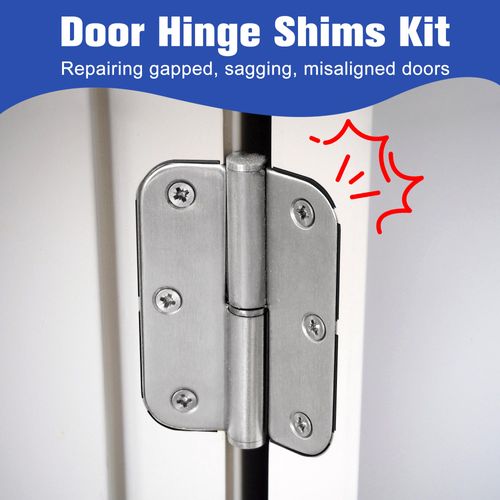 10 Pack Door Hinge Shims, 3.5 Inch Lenth 0.040 Inch Thickness Hardware for Door Hinge Repair Kit