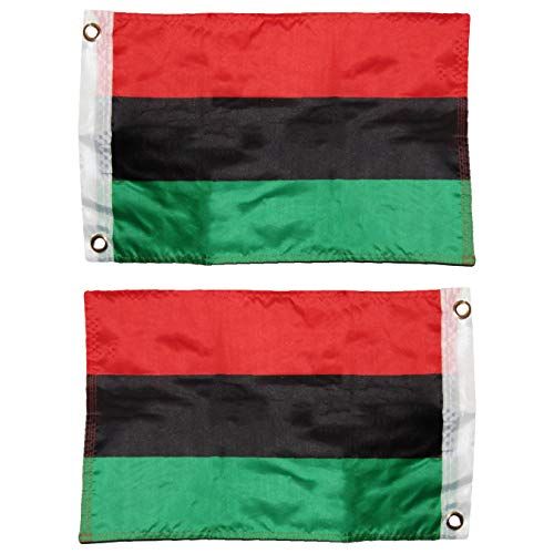 Afro American Africa 12"x18" Double Sided Premium Quality Fade Resistant Polyester Boat Flag With Grommets