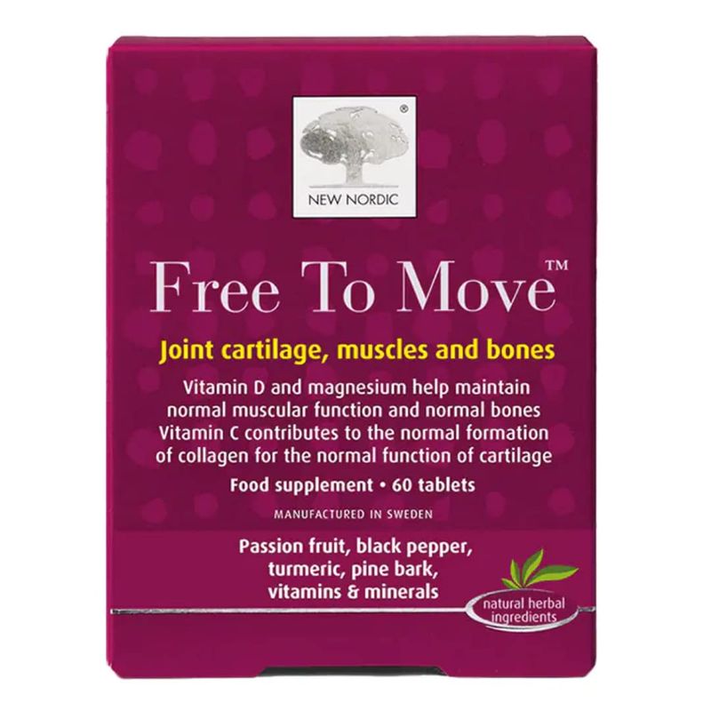 New Nordic Free to Move Joint Cartilage, Muscles & Bones 60 Tablets x 1 ...