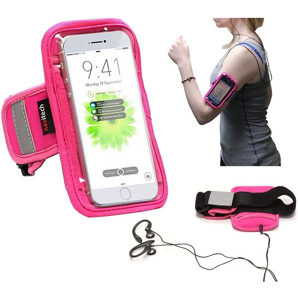 Navitech Pink Running Armband - Compatible With The Google Pixel 4