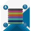 ZUPERIA Zigzag Wash Cloth -8 Pack -12" x 12"- Highly Absorbent Soft Washcloths for Face, Gym Towels, Hotel Spa Quality, Reusable Multipurpose Towels (Assorted)