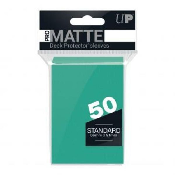 Ultra Pro Standard PRO-Matte Deck Protectors for Pokemon & Magic - Aqua (50 ct.)