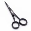 STONLI 4.5 inches Beard and Moustache Scissors - Nose Hair Trimming Stainless Steel Scissors, Safety Use for Eyebrows & Ear Hair (Black)